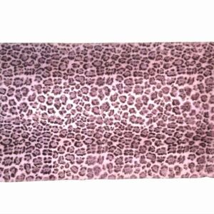 Catalina Home Collection Pink Leopard Print Faux Rabbit Accent Rug